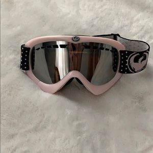 Dragon Alliance Women's Pink Snow Goggles with Mirrored Lens